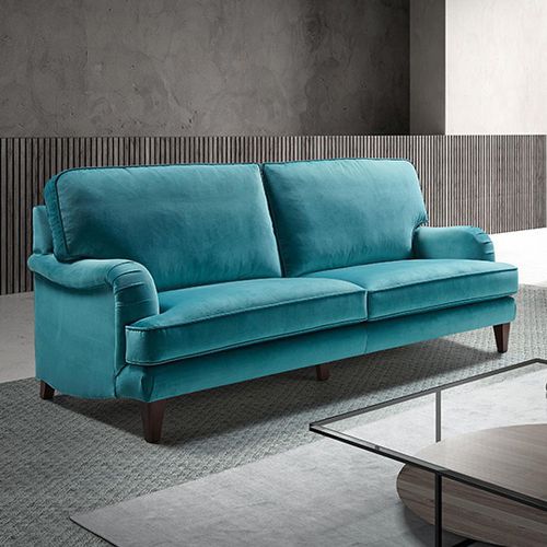 Canapé classique - ALEJANDRIA - MANUEL LARRAGA - en tissu / beige / bleu