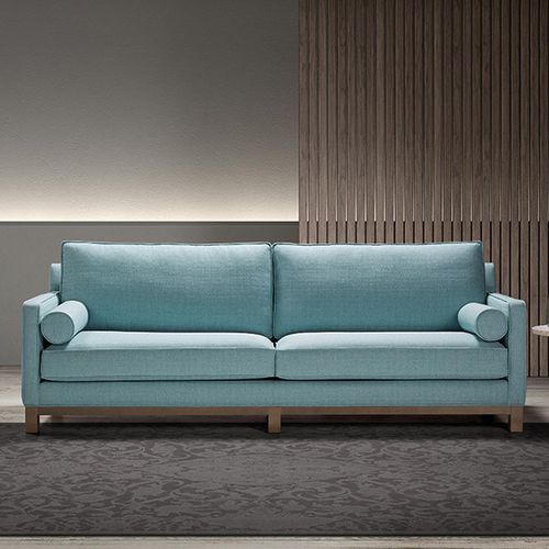 Canapé contemporain - ARCA - MANUEL LARRAGA - en tissu / beige / bleu