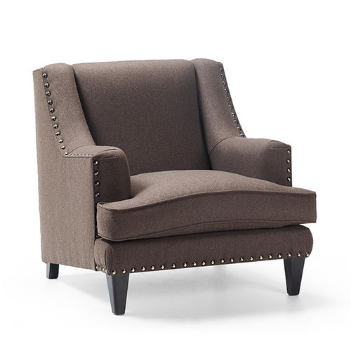 Fauteuil classique - BERGEN - MANUEL LARRAGA - en tissu / marron / contract