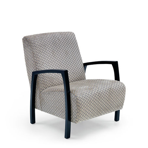 Fauteuil contemporain - SIRA - MANUEL LARRAGA - en tissu / en bois / beige