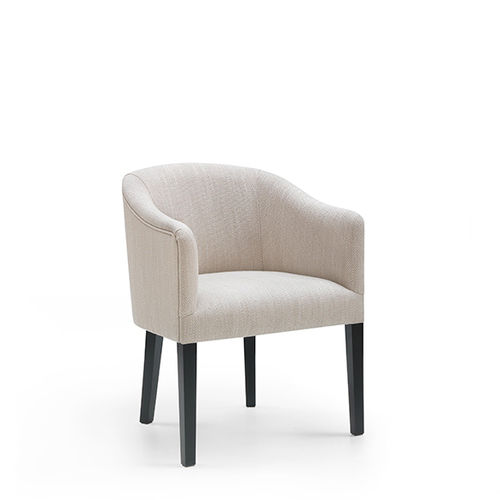 Chaise de salle à manger contemporaine - AURORA - MANUEL LARRAGA - d'intérieur / en tissu / avec piètement en bois