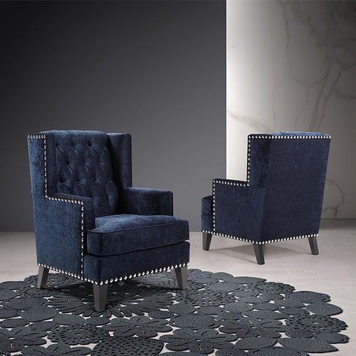 Fauteuil classique - TEIDE - MANUEL LARRAGA - en tissu / à oreilles / gris