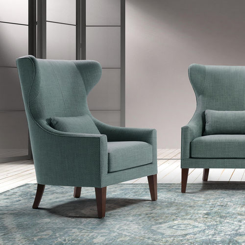 Fauteuil classique - LORIEN - MANUEL LARRAGA - en cuir / en tissu / à oreilles