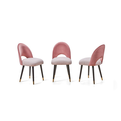 Chaise de salle à manger contemporaine - EMILY - MANUEL LARRAGA - d'intérieur / en tissu / avec piètement en bois