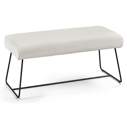 Banc contemporain - BIMBA - MANUEL LARRAGA - en métal / en cuir / tapissé