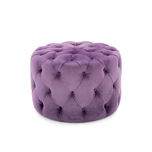 Pouf chesterfield - HUGO CAPITONÉ  - MANUEL LARRAGA - en tissu / rond / contract