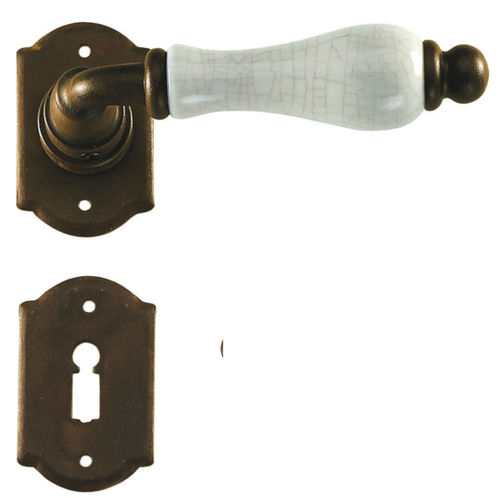 Poignée pour porte - PRAGUE   - Galbusera G.&G. S.N.C. - en fer forgé / en porcelaine / classique