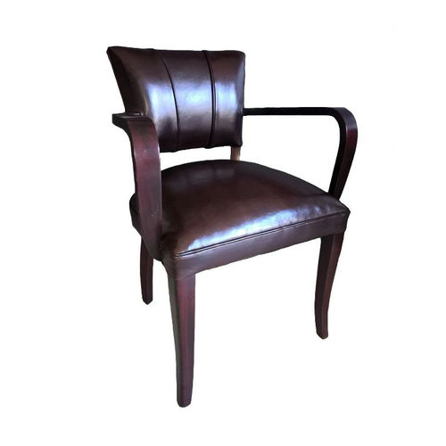 Fauteuil de bureau classique - Berlin - ClubSpirit - en cuir / en hêtre / fait main