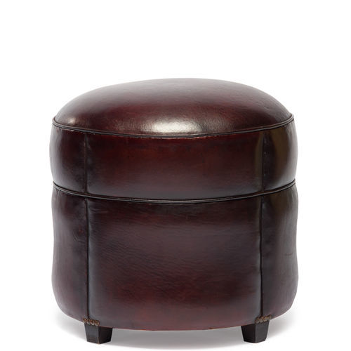 Pouf classique - ClubSpirit - en tissu / en cuir / rond