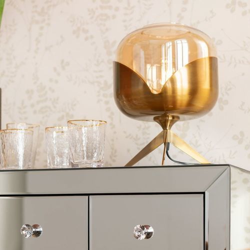 Lampe de table - GOLDEN GOBLET BALL - KARE Design - en acier / en verre / contemporaine