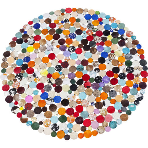 Tapis contemporain - MULTI  - KARE Design - patchwork / en cuir / en peau de vache