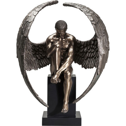 Sculpture en résine - SAD ANGEL BIG - KARE Design - en bronze / marron / figuratif
