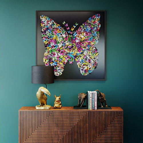 Tableau décoratif sur toile - FARFALLA  - KARE Design - à motif animalier