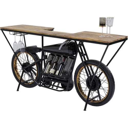 Console design original - MOTORBIKE  - KARE Design - en bois massif / en acier laqué / avec piètement en acier laqué