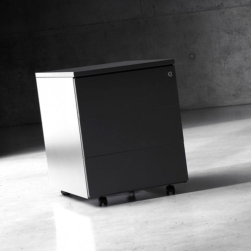 Caisson de bureau en métal - TOP  - Dynamobel - à 3 tiroirs / à roulettes