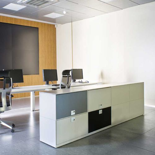 Armoire de classement basse - T-BOX - Dynamobel - haute / en métal / stratifiée