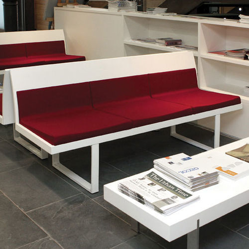 Banquette contemporaine - GINZA - Dynamobel - en tissu / avec piètement en métal / en bois