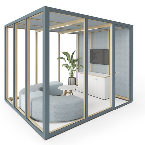 Cellule de concentration pour réunion - EVA Room 3×3 - Dynamobel - vitrée / pour 2 personnes / modulaire
