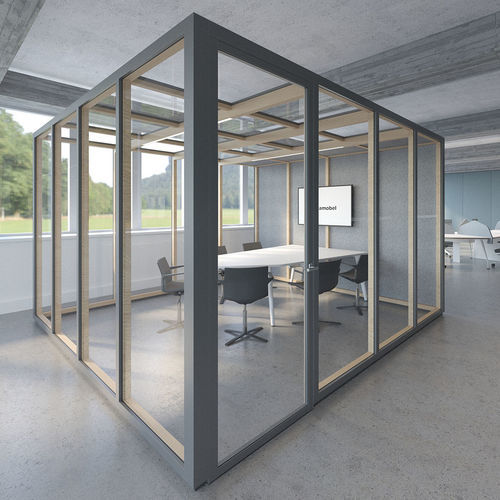 Cellule de concentration vitrée - EVA ROOM - Dynamobel - modulaire / avec porte vitrée / pour réunion