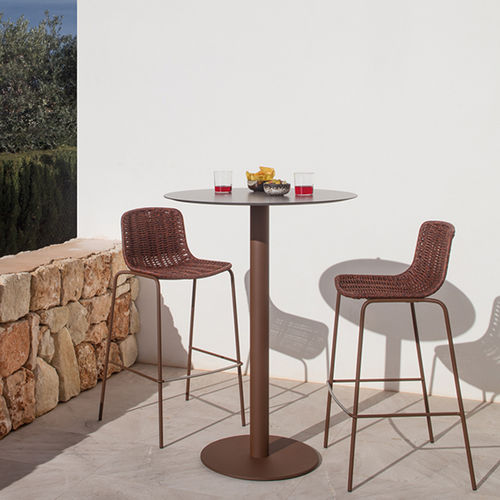 Chaise de bar contemporaine - LAPALA - expormim - d'extérieur / en corde / avec piètement en acier inoxydable laqué