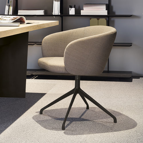 Chaise de salle à manger contemporaine - Huma - expormim - d'intérieur / en tissu / en cuir