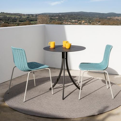 Chaise contemporaine - LAPALA - expormim - d'extérieur / en corde / avec piètement en bois massif