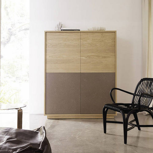 Buffet haut - BASIC - expormim - contemporain / en bois laqué / en chêne