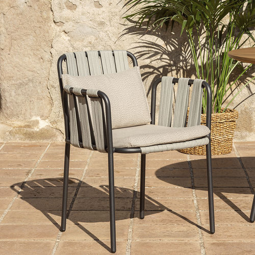 Chaise contemporaine - TEJA - bivaq - d'extérieur / d'intérieur / en tissu acrylique