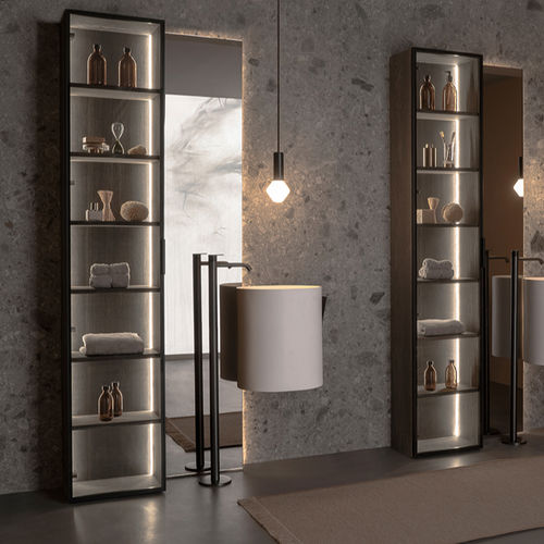 Meuble de salle de bain contemporain - ST923CA - Inbani - en chêne / haut