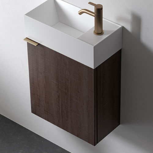 Meuble vasque suspendu - FC008T - Inbani - en chêne / contemporain / avec tiroirs