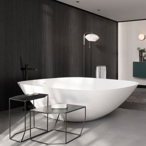 Baignoire à poser - FM011 - Inbani - en Solid Surface / blanche