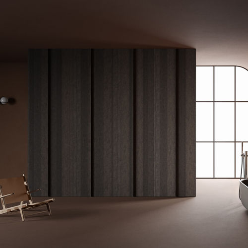 Armoire contemporaine - PARAL - Inbani - en chêne / en MDF / à portes pliantes