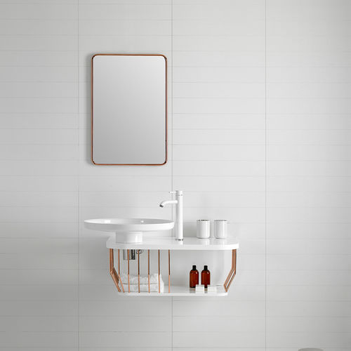 Meuble vasque suspendu - BW030 - Inbani - en métal / contemporain / avec miroir