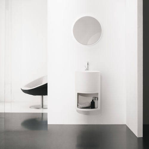 Meuble vasque suspendu - TA020 - Inbani - en Solid Surface / design / avec miroir