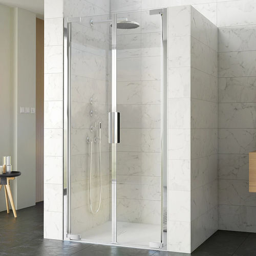 Paroi de douche pivotante - Kinequartz profilé 2P - Kinedo - rectangulaire / en niche / en verre Sécurit®