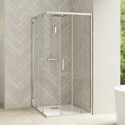 Paroi de douche coulissante - Smart Design A/C - Kinedo - rectangulaire / en niche / en verre Sécurit®