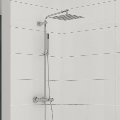 Colonne de douche thermostatique - Aquazen - Kinedo - en laiton / finition chrome / murale