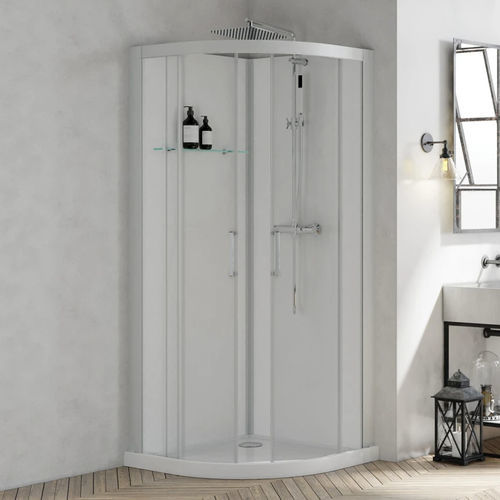 Cabine de douche en verre - Brooklyn R90 - Kinedo - à portes coulissantes / carrée / thermostatique