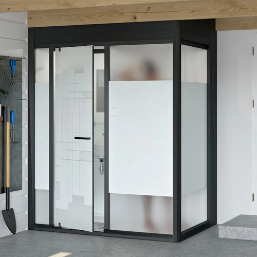 Douche en céramique - Modulo - Kinedo - avec porte battante / en niche / d'angle