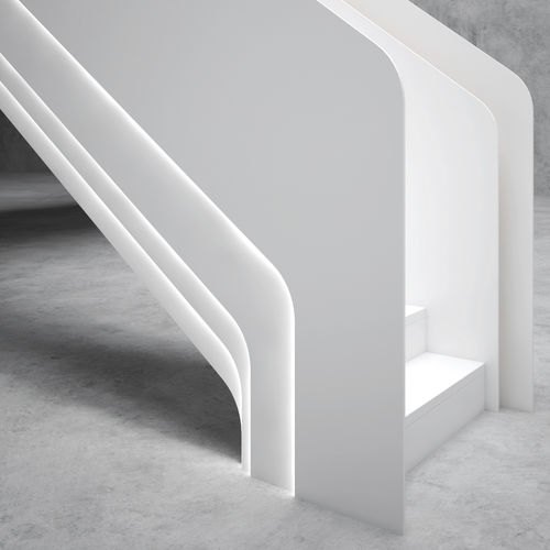 Escalier haut de gamme - TRON - EeStairs - droit / d'intérieur / design original
