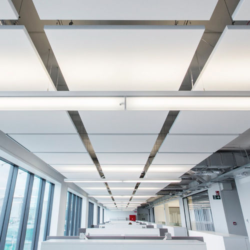 Faux-plafond en laine de roche - ECLIPSE® - ROCKFON - en dalles / en îlot / pour bureau
