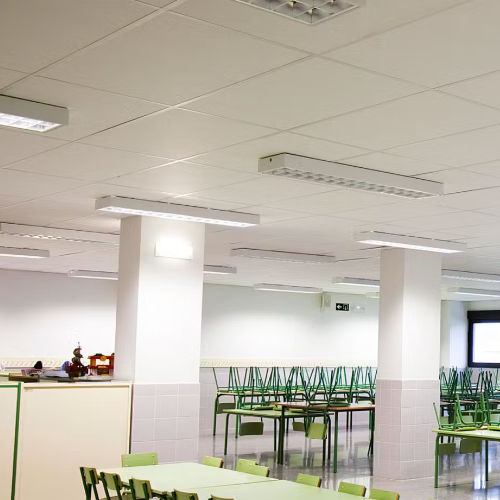 Panneau acoustique pour faux-plafond - BOXER™ - ROCKFON - en laine de roche / rectangulaire / lisse