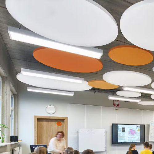 Panneau acoustique pour plafond - ECLIPSE® CUSTOMISED - ROCKFON - suspendu / en laine de roche / géométrique