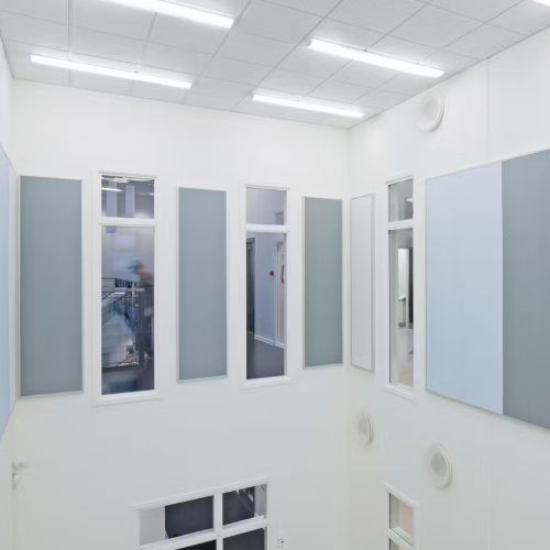 Panneau acoustique mural - VERTIQ® - ROCKFON - en laine de roche / rectangulaire / aspect tissu
