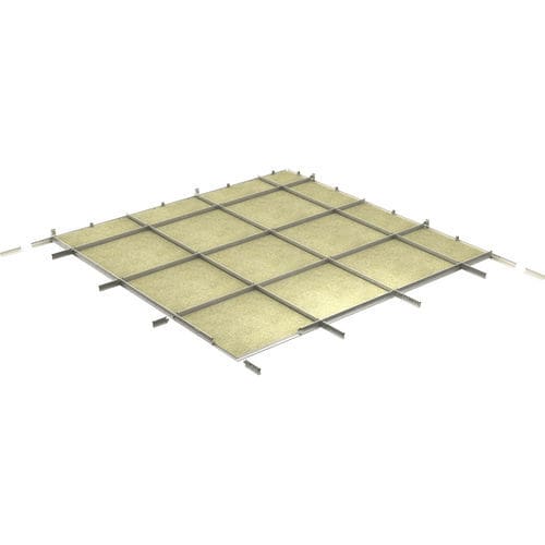 Plafond suspendu en acier galvanisé - T24 X - ROCKFON - en dalles / d'intérieur / modulaire