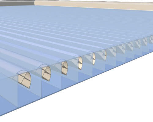 Brise-soleil en polycarbonate - SUNLITE CONTROL - Adexsi - pour toiture / horizontal