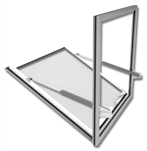 Trappe de désenfumage aluminium - POLYBAIE - Adexsi - acier / en bois / pour façade
