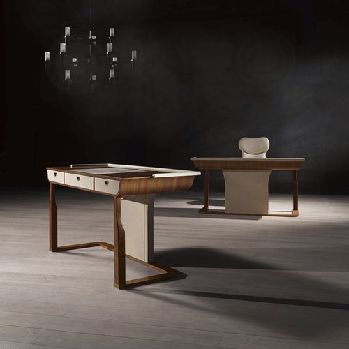Bureau contemporain - SC27 DESYO  - CARPANELLI - en bois / en cuir