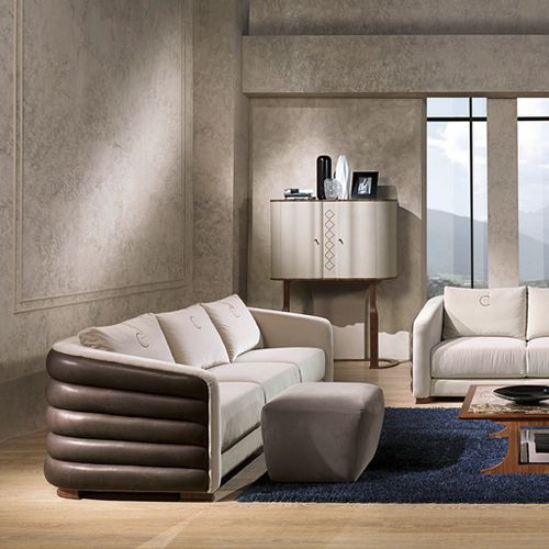 Canapé contemporain - DI31 DESYO  - CARPANELLI - en tissu / en cuir / beige