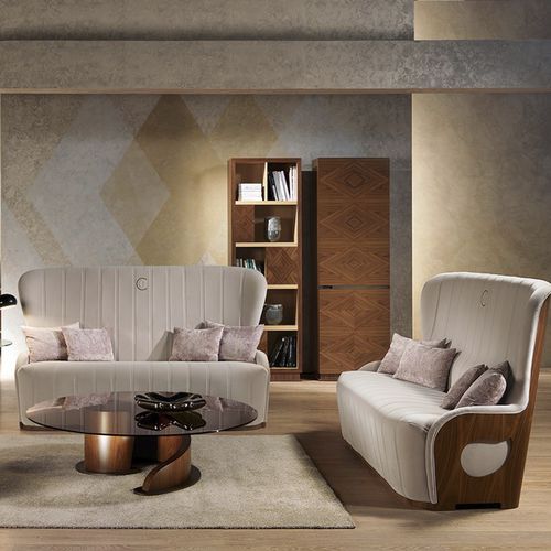 Canapé contemporain - DI38 GALILEO  - CARPANELLI - en velours / en cuir / en bois